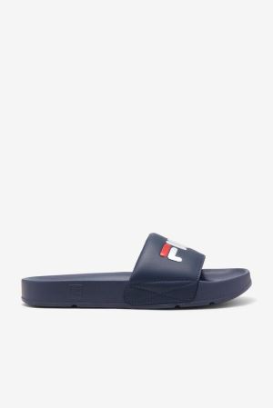 FILA Drifter Slides Navy / Red / White,Mens Shoes | CA.JONMPE120